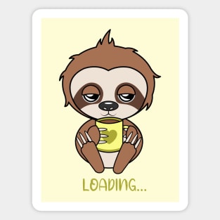 Loading, cute sloth Magnet